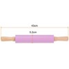 Unique Bargains Silicone Smooth Wooden Handle Non-Stick Kitchen Rolling Pin - 2 of 4