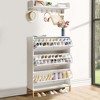 UbMelt Modern 31.5 Inch Shoe Cabinet with 3 Flip Drawers and Wall Mounted Coat Rack for Entryway,Hallway,Closet - 4 of 4
