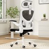 GlasFlength Task and Office Chairs with Support Armrest，Ergonomic, Adjustable，Computer Chair and Gaming Chair, Black, 25.6"*27.2"*48.4" - 2 of 4