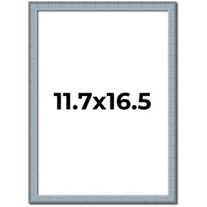 PosterPalooza | Textured Blue Picture Frame - UV Acrylic, Foam Board Backing, Hanging Hardware - 1 of 4