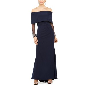 Vince Camuto Womens Embellished Off-Shoulder Gown Dress - 1 of 1
