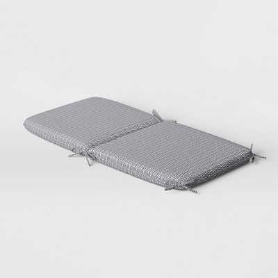 Geo Weave Chair Cushion DuraSeason Fabric™ Gray/White - Project 62™