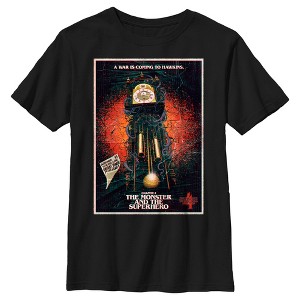 Boy's Stranger Things Retro The Monster and The Superhero Poster T-Shirt - 1 of 4