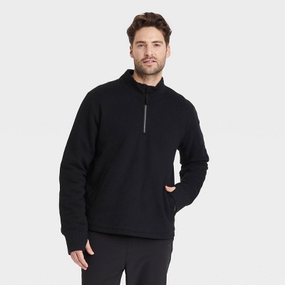 Men's 1/4 Zip Adaptive Sweatshirt - Goodfellow & Co™ Black S