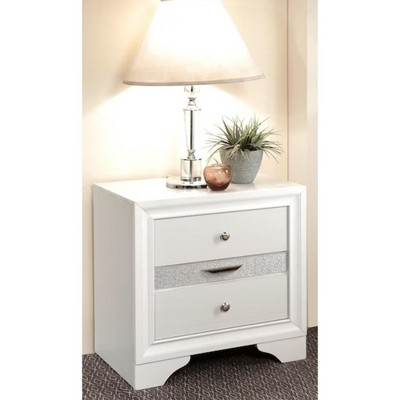 NicBex Modern Nightstand with 2 Drawers and 1 Jewelry Drawer with Sleek Metal Pulls Bebside Table for Bedroom, Living Room