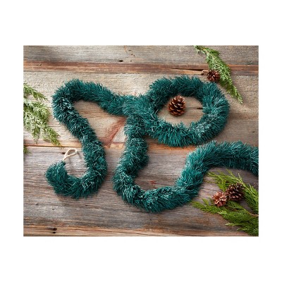 Spruce Green Paper Fringe Garland, 97 Inches