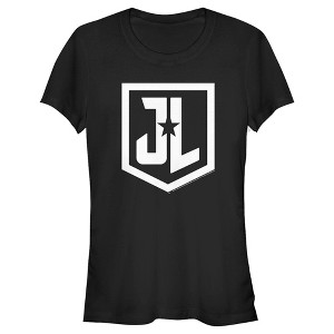 Juniors Womens Zack Snyder Justice League Badge Logo T-Shirt - 1 of 4