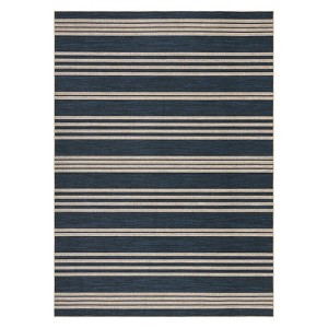 Modern Washable Living Room Rugs, Non Slip Stripped Lines Print Bedroom Carpet, Indoor Stain Resistant Floor Rugs for Dining Room Office - 1 of 4