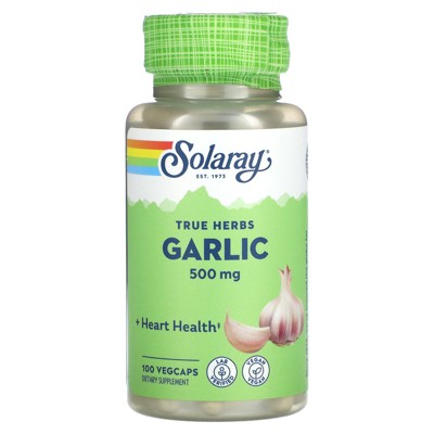 Solaray True Herbs, Garlic, 500 mg, 100 VegCaps