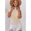 Amaryllis Women's Ribbed Knit Mock Neck Sleeveless Sweater Relaxed Fit with Front Pocket Chic and Cozy Transitional Layer - 2 of 4