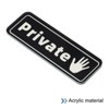 Unique Bargains Acrylic Self-Adhesive Decor Office Business Private Door Sign - 3 of 4