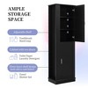 Whisen Tall Bathroom Storage Cabinet, Freestanding Storage Cabinet with Hooks and Adjustable Shelves - 4 of 4