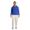 Lands' End Women's Plus Size Thermacheck 100 Fleece Quarter Zip Pullover Top - 4 of 4