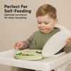 3-Pack Prep Suction Plates with Lids, 100% Silicone Baby Plates with Lid, BPA-Free Kids Divided Toddler Plates - 4 of 4