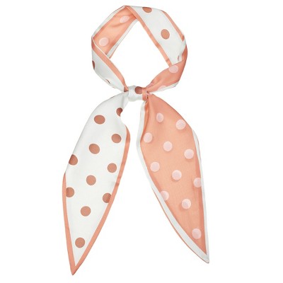 INSPIRE CHIC Women's Chic Polka Dot Skinny Bag Accessory Neckerchief Scarves Hair Band Ribbon