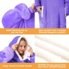 Inhand Gray Fuzzy Wearable Hoodie Blanket - Oversized Cozy Polyester Sweatshirt for Women, One Size Fits All - The Perfect Warm Gift - 2 of 4