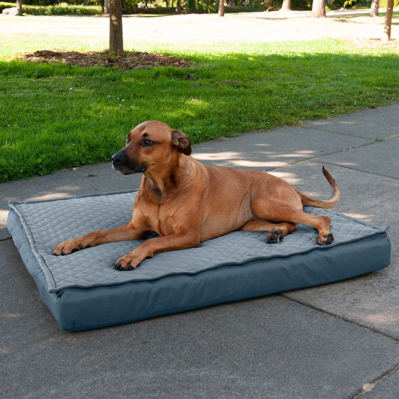 FurHaven Quilt Top Convertible Indoor-Outdoor DLX Memory Foam Dog Bed Mat, 3 of 4