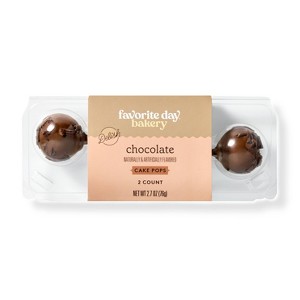 Chocolate Cake Pops - 2.7oz/2ct - Favorite Day™ - 1 of 3