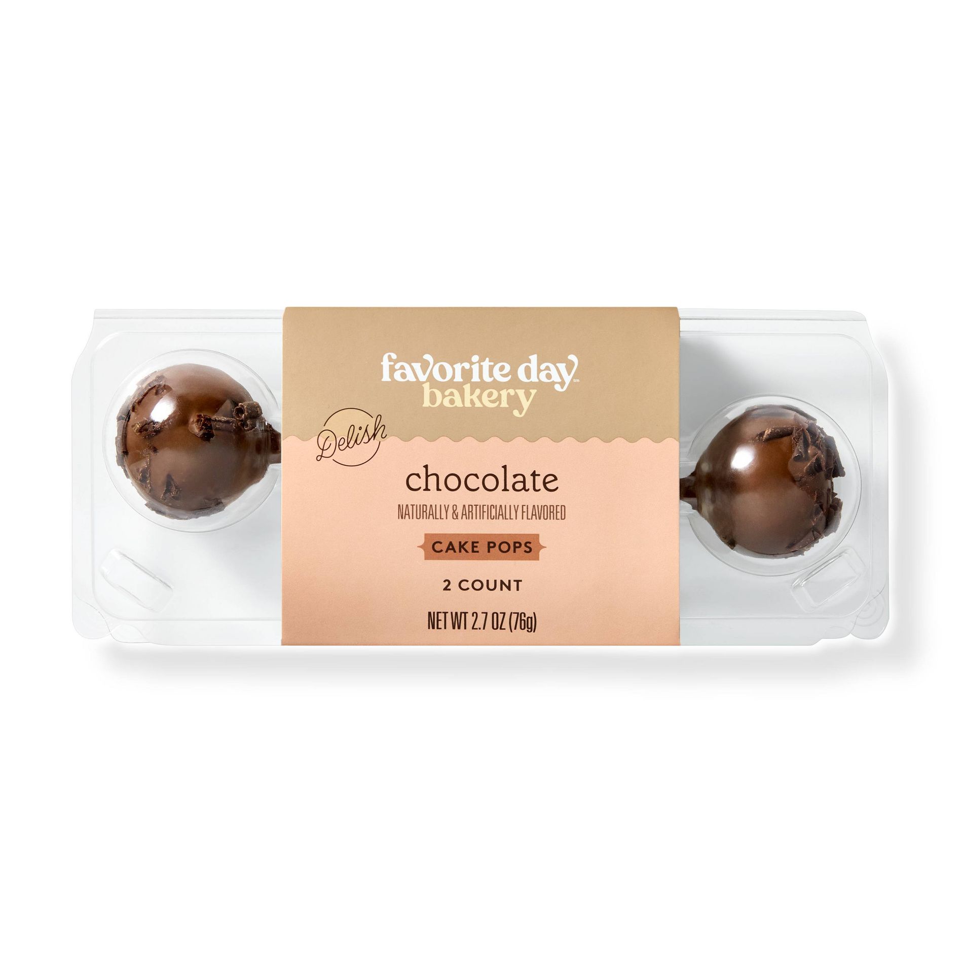 Chocolate Cake Pops - 2.7oz/2ct - Favorite Day™