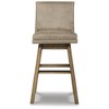 Signature Design by Ashley Tallenger Upholstered Swivel Bar Height Barstool Set of 2, Beige - 3 of 4