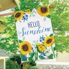 Hello Sunshine Summer Burlap House Flag Floral 28" x 40" Briarwood Lane - 4 of 4