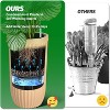 Self Watering Pots with Water Level Monitor, 31 Inch Tall Planters Set of 2, Marble Finish Large Planters for Living Room, Office, Patio, In/Outdoor - 3 of 4