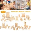 3D Wooden Dollhouse Furniture Puzzles DIY Miniature Furniture Models Set - 2 of 4