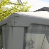 Resenkos Outdoor Garden Gazebo, Sunshade Gazebo Canopy,9.6' x 11.6' Patio Gazebo Outdoor Canopy Shelter with 2-Tier Roof and Netting,Gray - 3 of 4