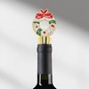 Unique Bargains Christmas Elf Bottle Stopper Zinc Alloy TPR Red White Green Black Gold Tone 1 Pc - 2 of 3