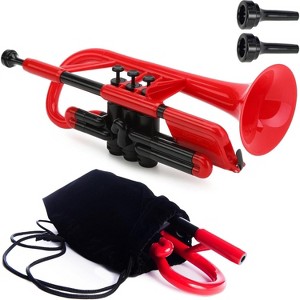 pInstrument pCornet Plastic Cornet with Mouthpieces & Bag – Lightweight, Ergonomic, Bb Sound for Students & Beginners – Durable ABS Build - 1 of 4