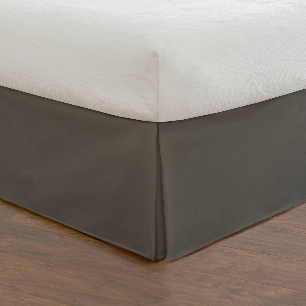 Today's Home Queen Microfiber Tailored Bed Skirt Gray: Easy Care, Polyester, Machine Washable