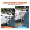 VEVOR Dock Ladder, Retractable 4 Steps, 350 lbs Load Capacity, Aluminum Alloy Pontoon Boat Ladder with 55.1''-67.1'' Adjustable Height, 4'' Wide Step - 4 of 4