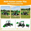 AMERLIFE 24V Kids Ride-On Tractor with Trailer & Front Loader, 3-in-1 Electric Construction Vehicle with Dual Motors, LED Lights & Terrain Wheels - 4 of 4