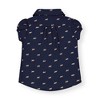 Hope & Henry Girls' Ruffle Front Shirt with Puff Sleeves, Infant - 3 of 3