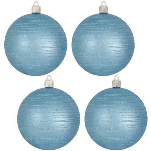 Christmas By Krebs 4 3/4 (120mm) Ornament [4 Pieces] Commercial Grade  Indoor & Outdoor Shatterproof Plastic, Water Resistant Ball Shape Ornament  Decorations : Target