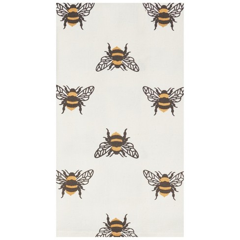 Always Bee Kind White Kitchen Towel, Honey Bee, Bumble Bee Decor 