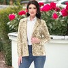 Anna-Kaci Women's Glitter Long Sleeve Open Front Sparkle Party Blazer Jacket - 4 of 4