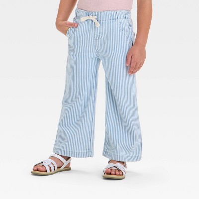 Toddler Girls' Wide Leg Pull-On Pants - Cat & Jack™ Blue