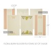 Bunny Hop Floral Bunny & Easter Tea Towel Set of 3 16x28 VHC Brands - 4 of 4