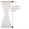 White Ruffled Sheer Petticoat Door Panel 72x40  VHC Brands - 3 of 4