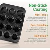 NutriChef Kitchen Oven Baking Pans - Carbon Steel, Non-Stick Black Coating Inside & Outside Bake Tray Sheet Bakeware Set (6-Pieces) - 4 of 4