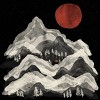 Women's Design By Humans Blood Moon Lake Mountain By NDTank Racerback Tank Top - 2 of 2