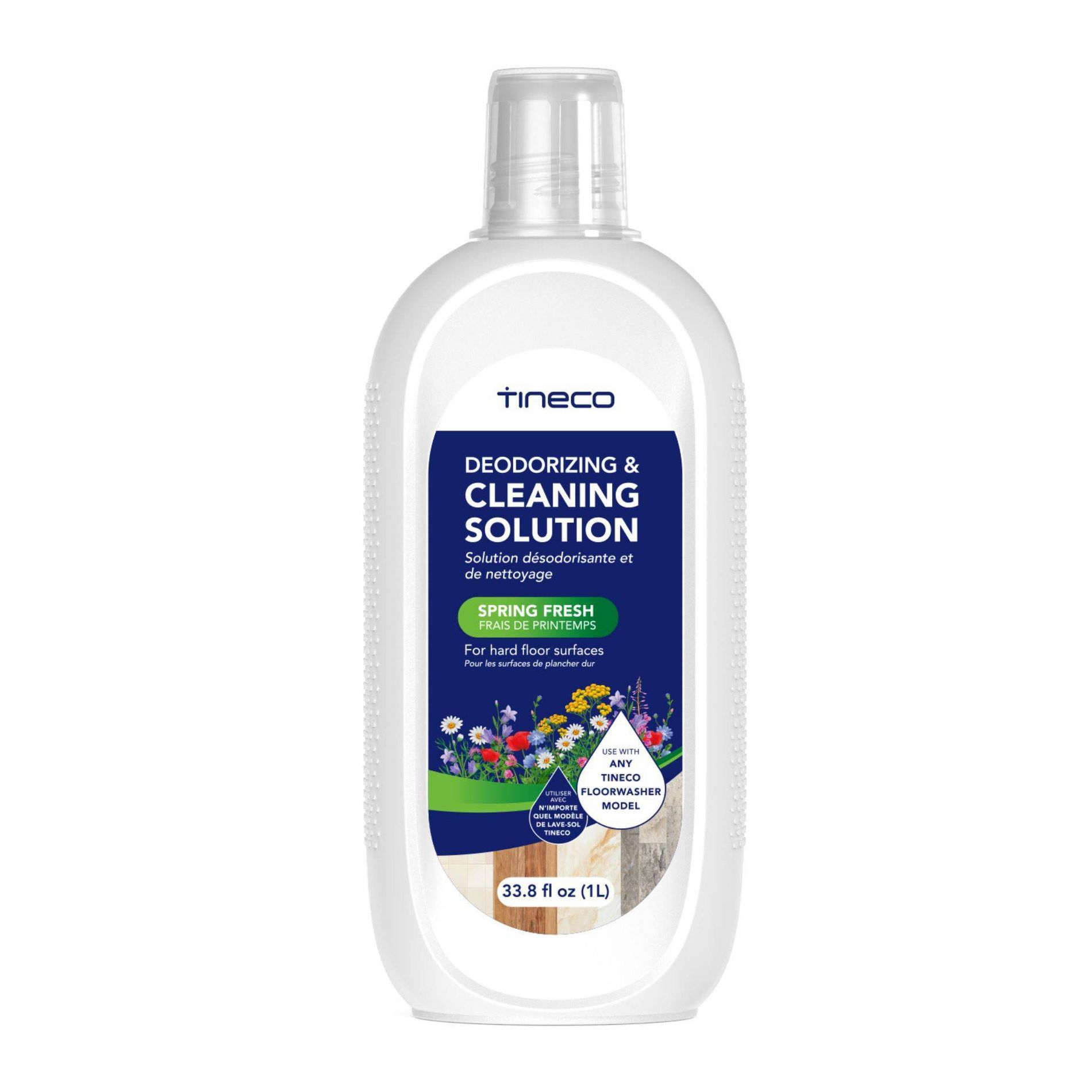 Tineco Multi-Surface Cleaning Solution 33.8 fl oz for Wet Dry Vacuums/Mops Spring Fresh Scent: Floor Care Accessory, Clear