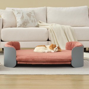 Dog Sofa Bed for Small Dogs and Cats,Elevated Pet Couch with Washable Cover, Indoor Small Dog Sofa for Living Room - LAOTIES - 1 of 4
