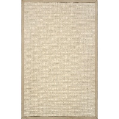 Handmade Natural Wool and Cotton Rectangular Area Rug
