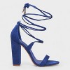Charles Albert Women's High Heeled Dressy Strappy Lace Up Block Heels for Women – Open Toe, Gladiator, Comfy 4-Inch Heeled Sandals - 2 of 4