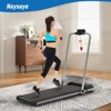 Naysaye Portable Folding Treadmill with Removable Armrests Cushioned Running Belt Spacious Surface for Home Gym Office, Black Red, 48.62"*22.3"*38" - 2 of 4