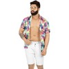 LA LEELA Men's Hawaiian Short Sleeve Button Down Shirt Mens Tropical Shirts Casual Vacation Summer Party Caribbean Shirts for Men - 2 of 4