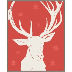 Amanti Art Seasonal Shades IV Reindeer by Anne Tavoletti Canvas Wall Art Print Framed 23-in. x 28-in. - 1 of 4