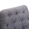 TiramisuBest Linen Home Office Chair, Tufted Adjustable Computer Chair with Wheels & Padded Armrests, Dark Gray, Polyester - 2 of 4